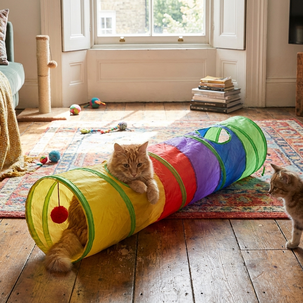 Collapsible Cat Tunnel Toy for Indoor &amp; Outdoor Play