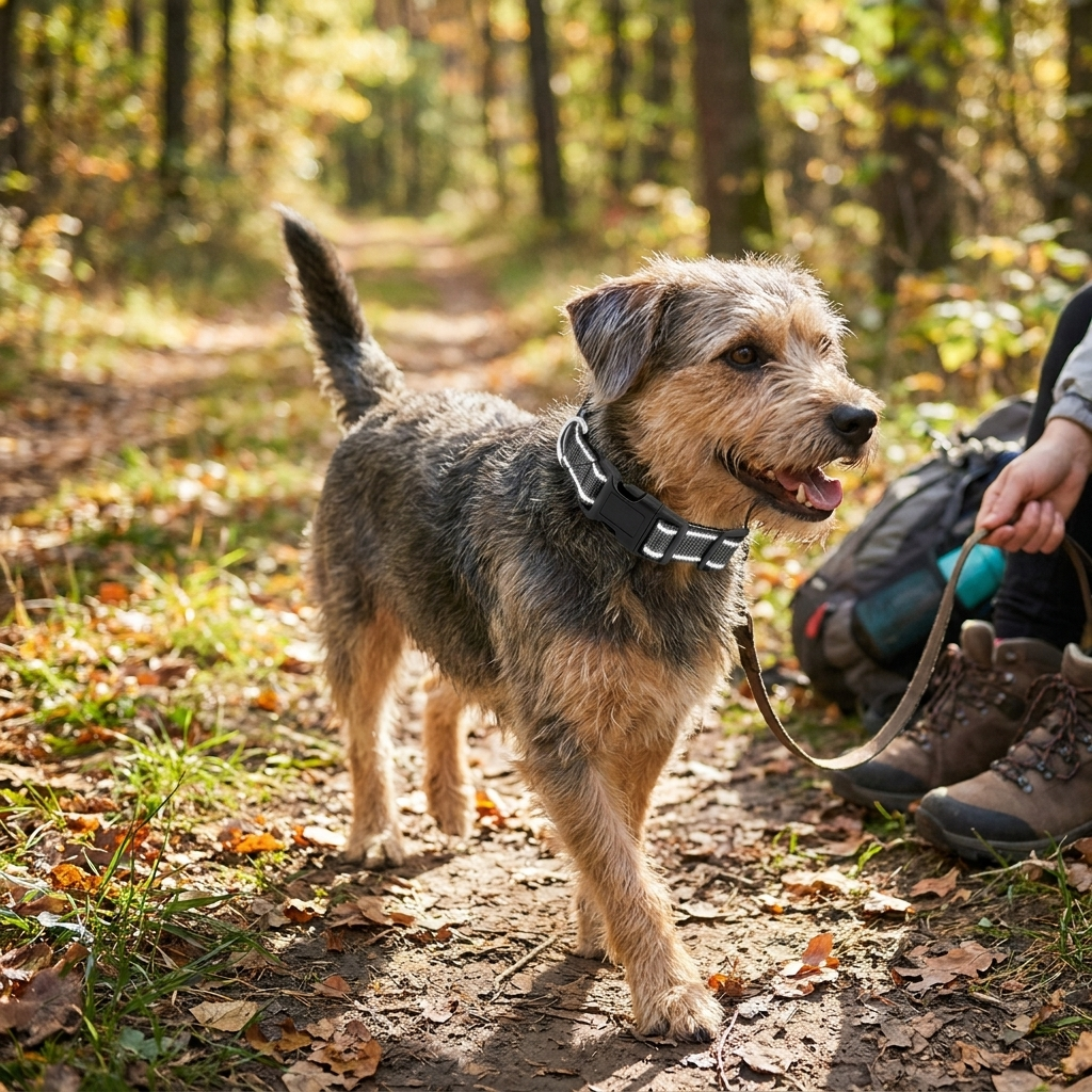 Reflective Dog Collar with Quick-Lock Buckle for Night Walks