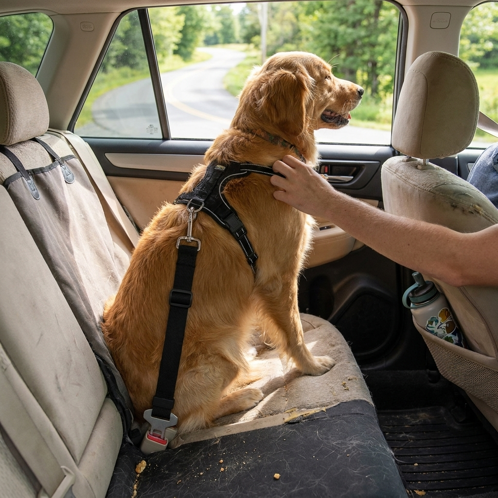 Adjustable Nylon Dog Car Seat Belt Restraint