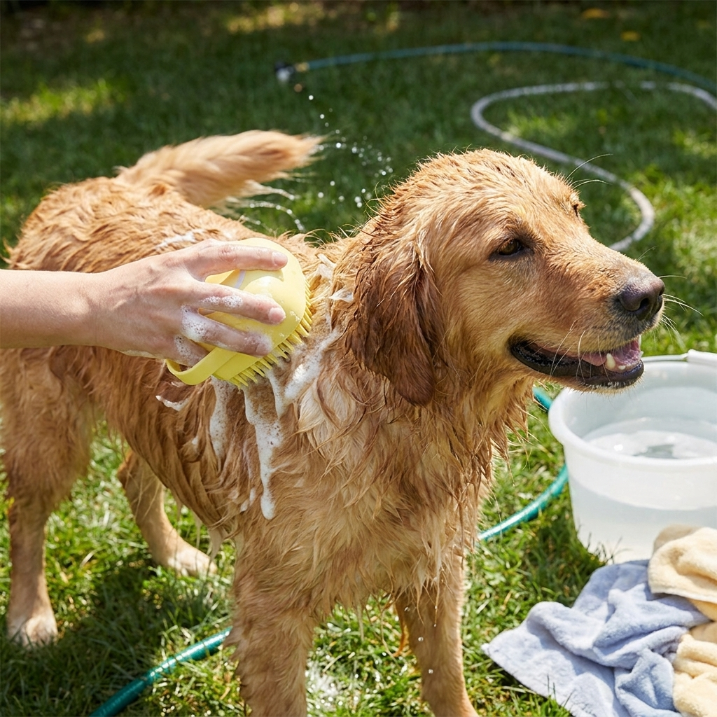 Silicone Dog Grooming and Bath Massage Gloves
