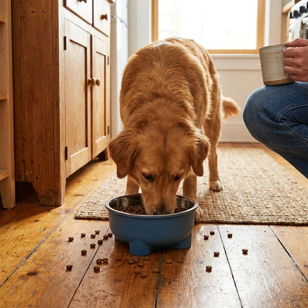 Anti-Slip Stainless Steel Dog Bowl - Easy-Clean Pet Dish