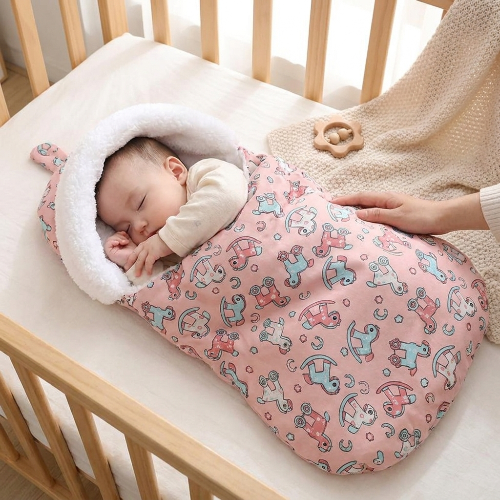 Self-Warming Plush Cat Sleeping Bag Bed