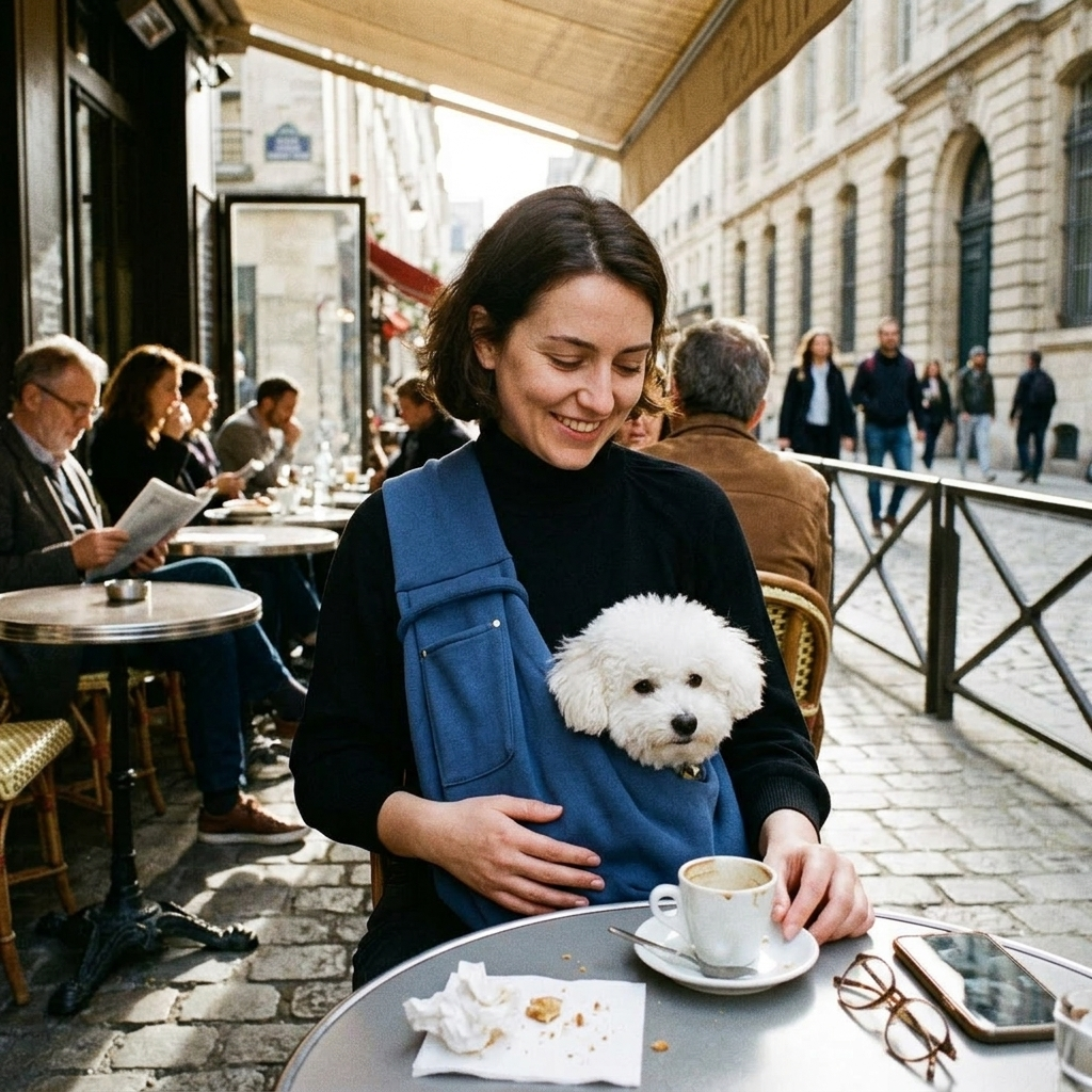Hands-Free Dog Carrier Sling for Small Dogs - Walks, Errands & Travel