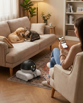 Indoor Pet Monitoring Camera for Dogs and Cats in use, lifestyle background