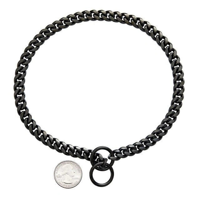 Heavy-Duty Dog Collar with Solid Polished Links