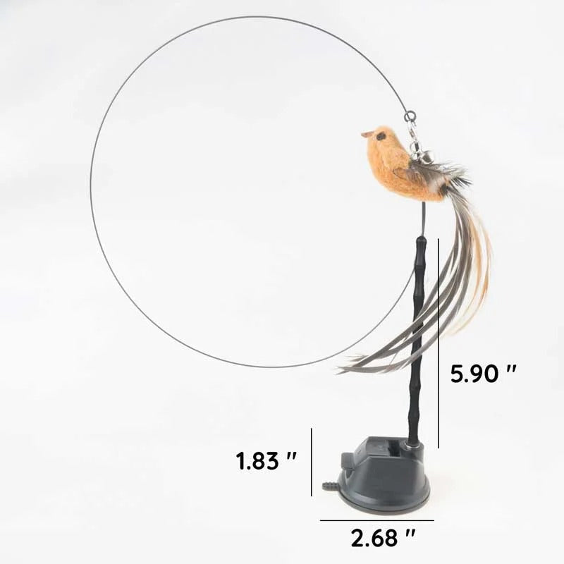 Interactive Bird Simulation Toy Set for Cats