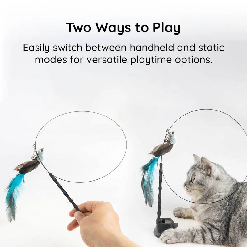 Interactive Bird Simulation Toy Set for Cats