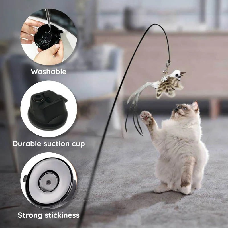 Interactive Bird Simulation Toy Set for Cats