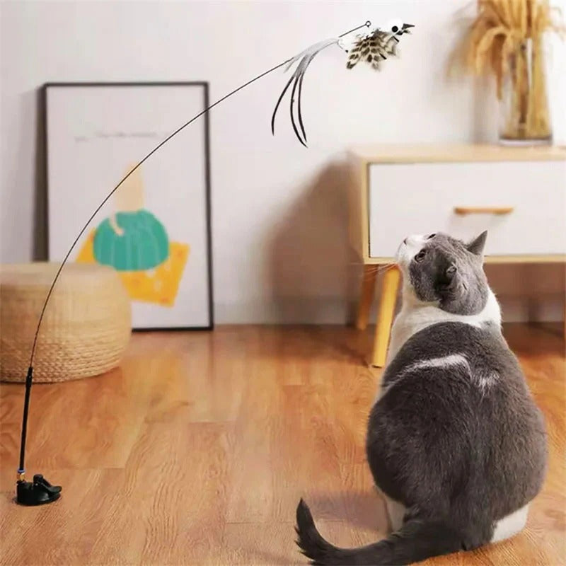 Interactive Bird Simulation Toy Set for Cats