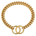 Heavy-Duty Dog Collar with Solid Polished Links