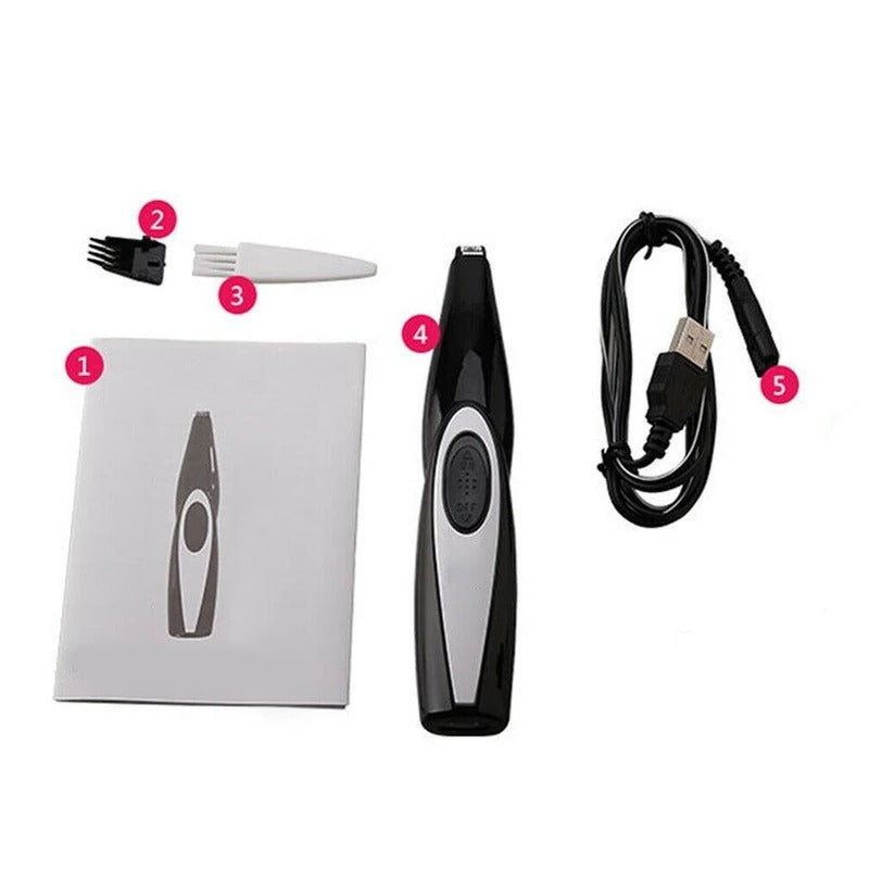Electric Pet Grooming Trimmer for Paws, Ears, and Sensitive Areas