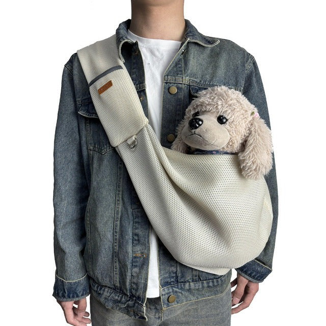 Breathable Crossbody Sling Bag for Small Dogs