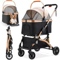 2-in-1 Foldable Dog Stroller with Removable Transport Box