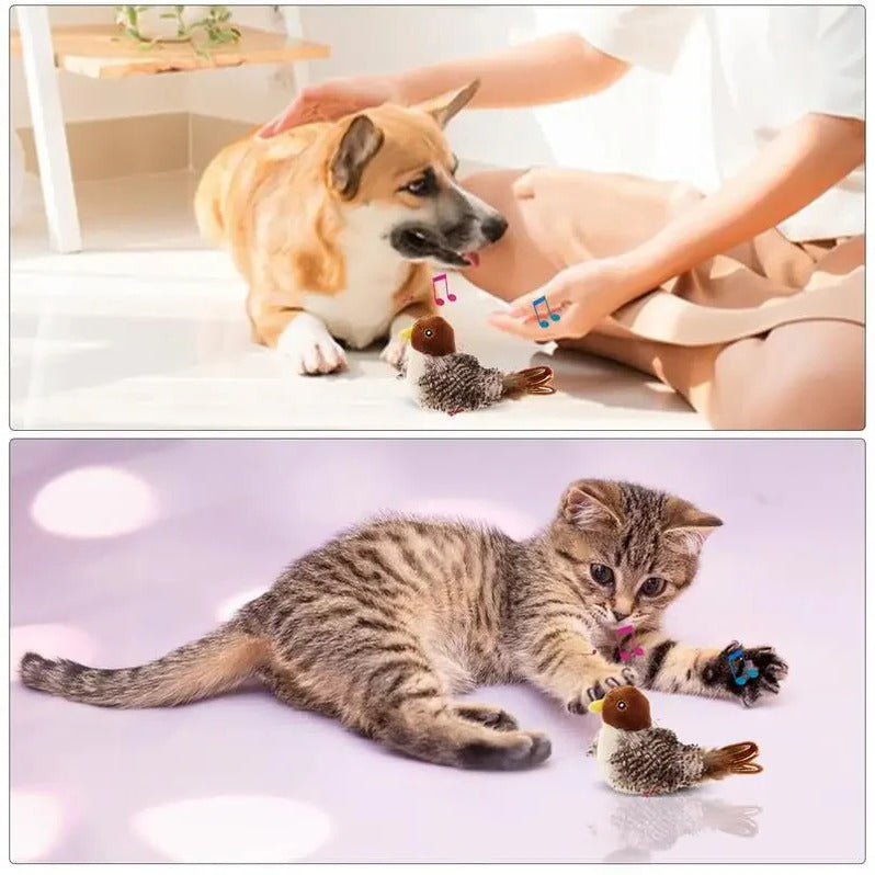 Interactive Flapping Feather Bird Toy for Indoor Cats