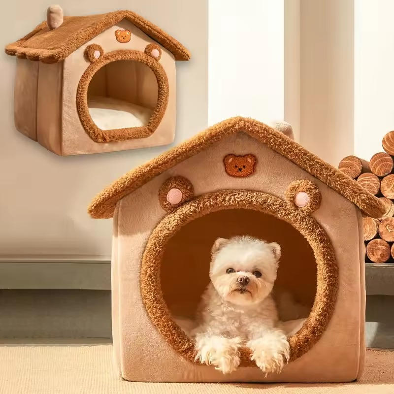 Cozy Indoor Cat House with Plush Den Design