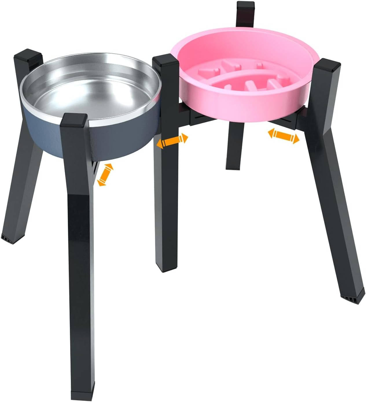 Elevated Dog Bowl Stand - Adjustable Foldable Feeder