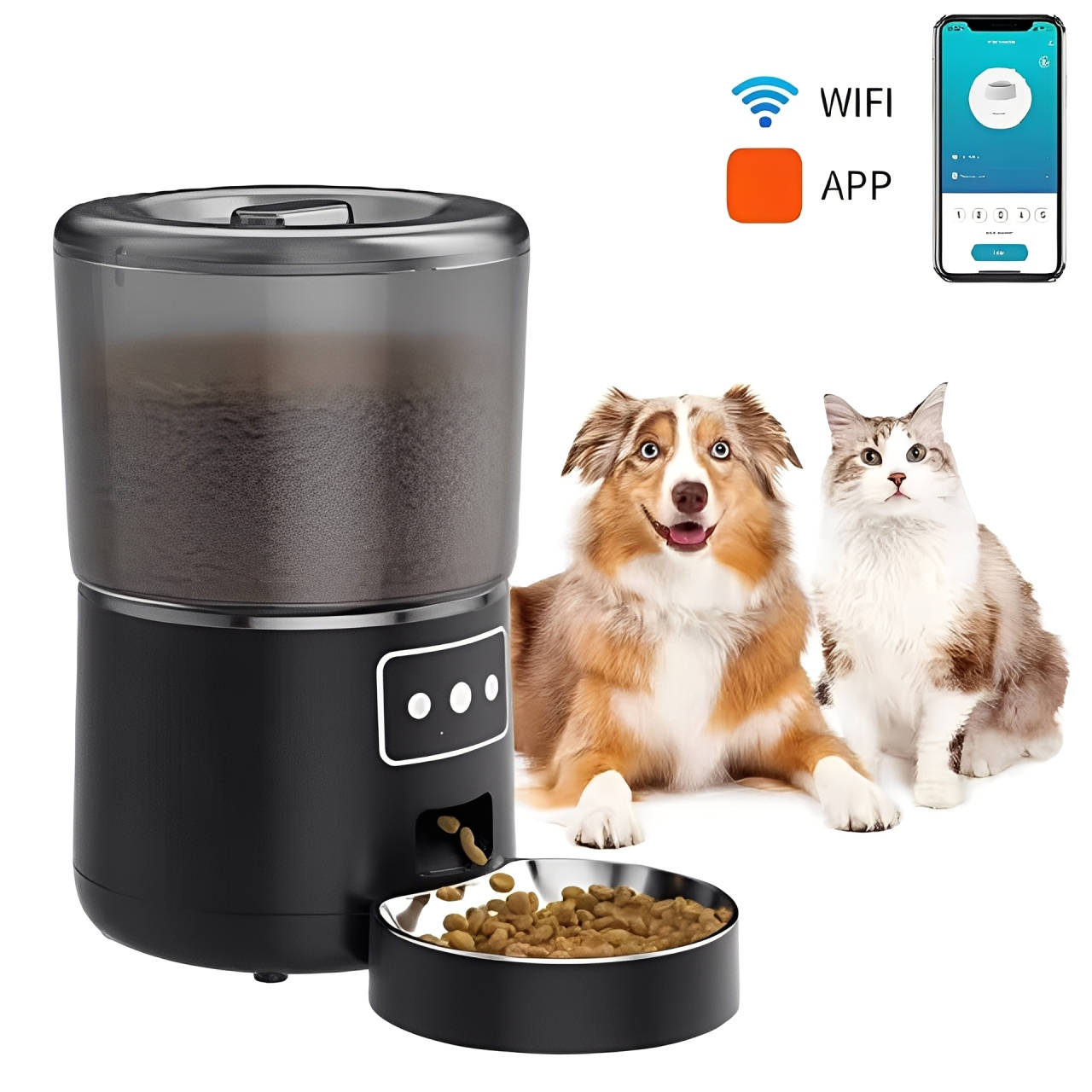 Smart Automatic Pet Feeder for Cats and Dogs