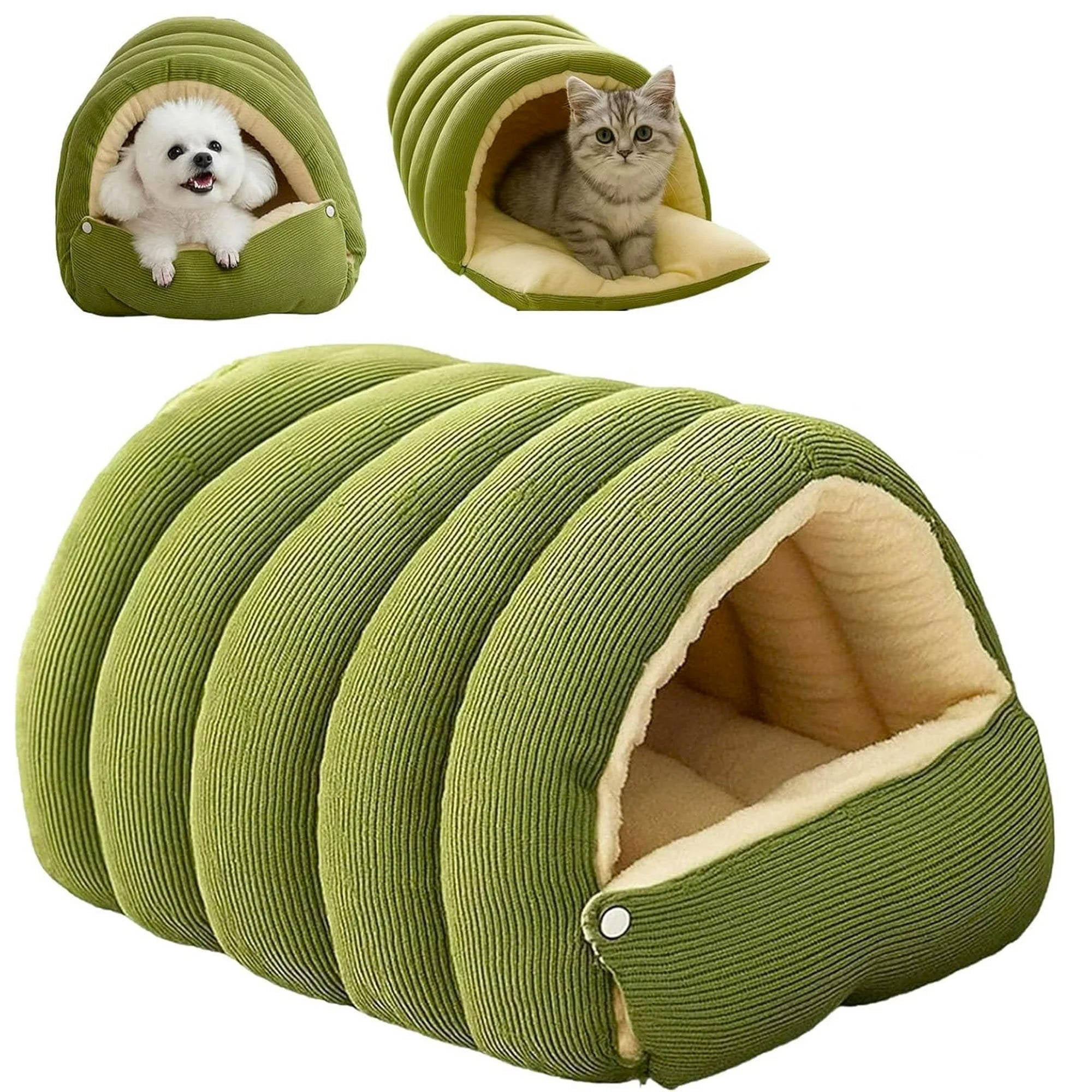 Removable and Washable Winter Enclosed Cat Bed