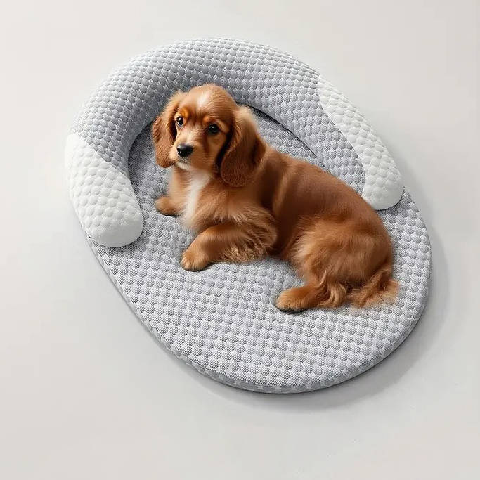 Orthopedic Cooling Dog Bed with Breathable Fiber