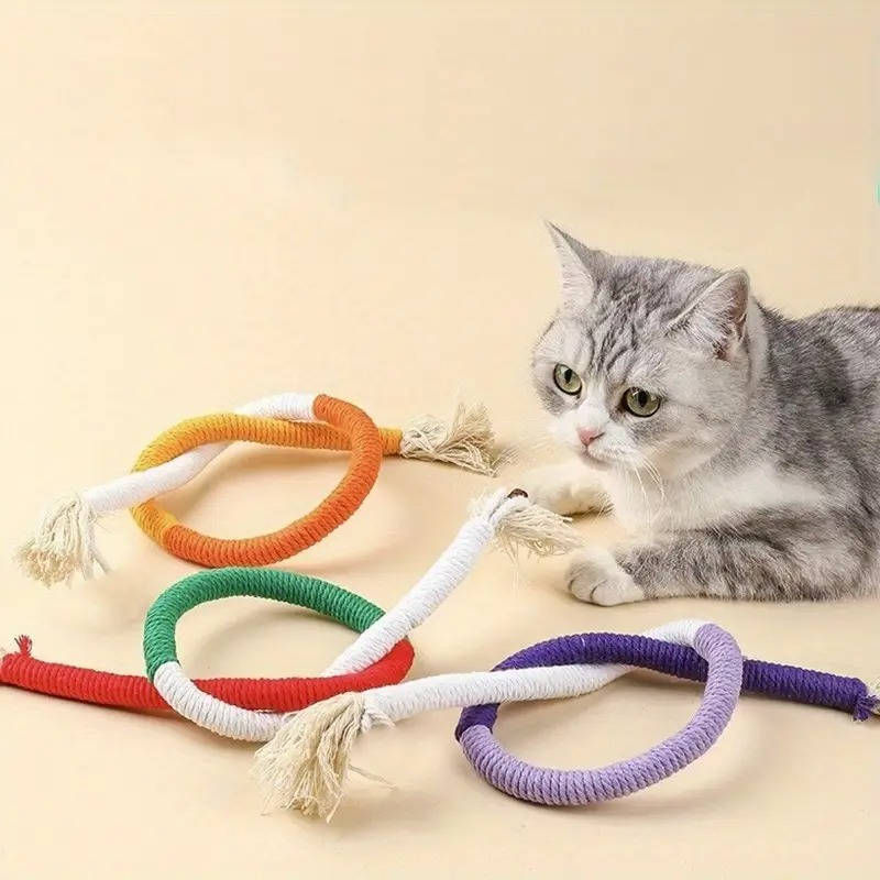 Cotton Rope Cat Chew Toys with Silvervine Balls