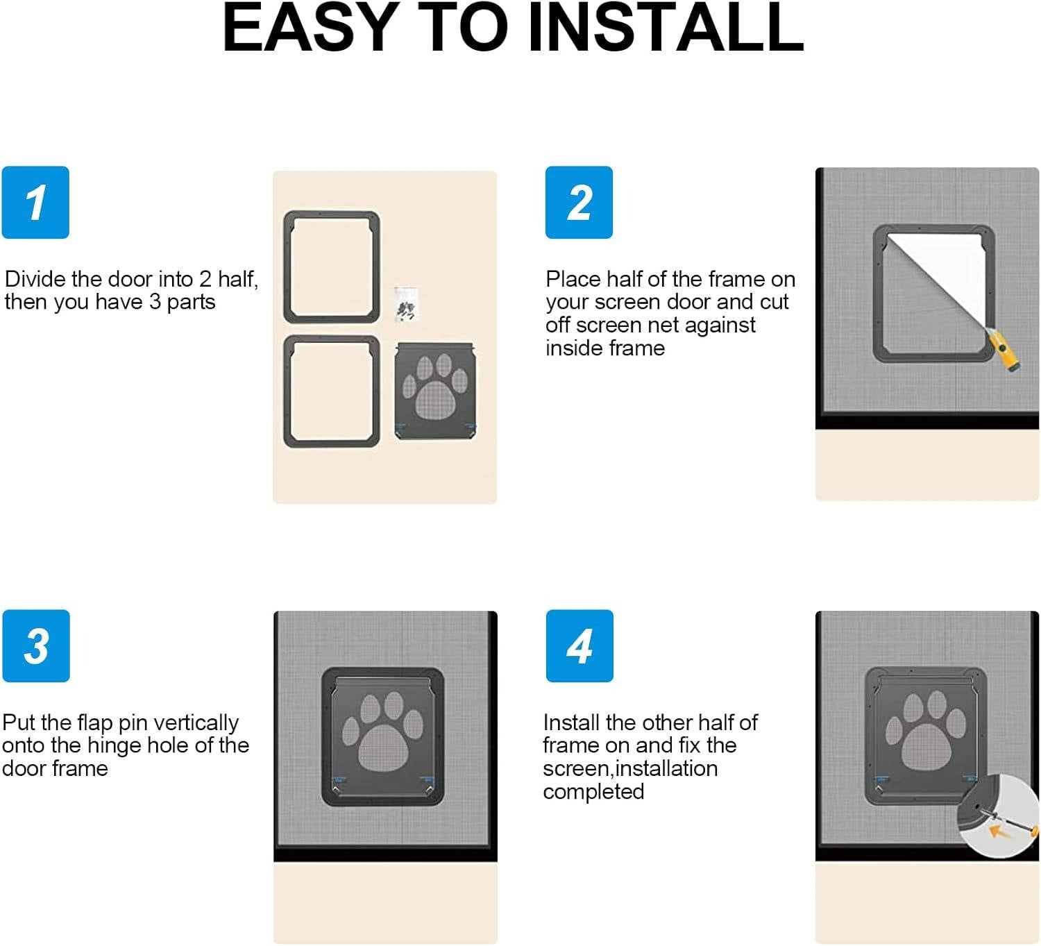 Magnetic Pet Screen Door for Dogs and Cats
