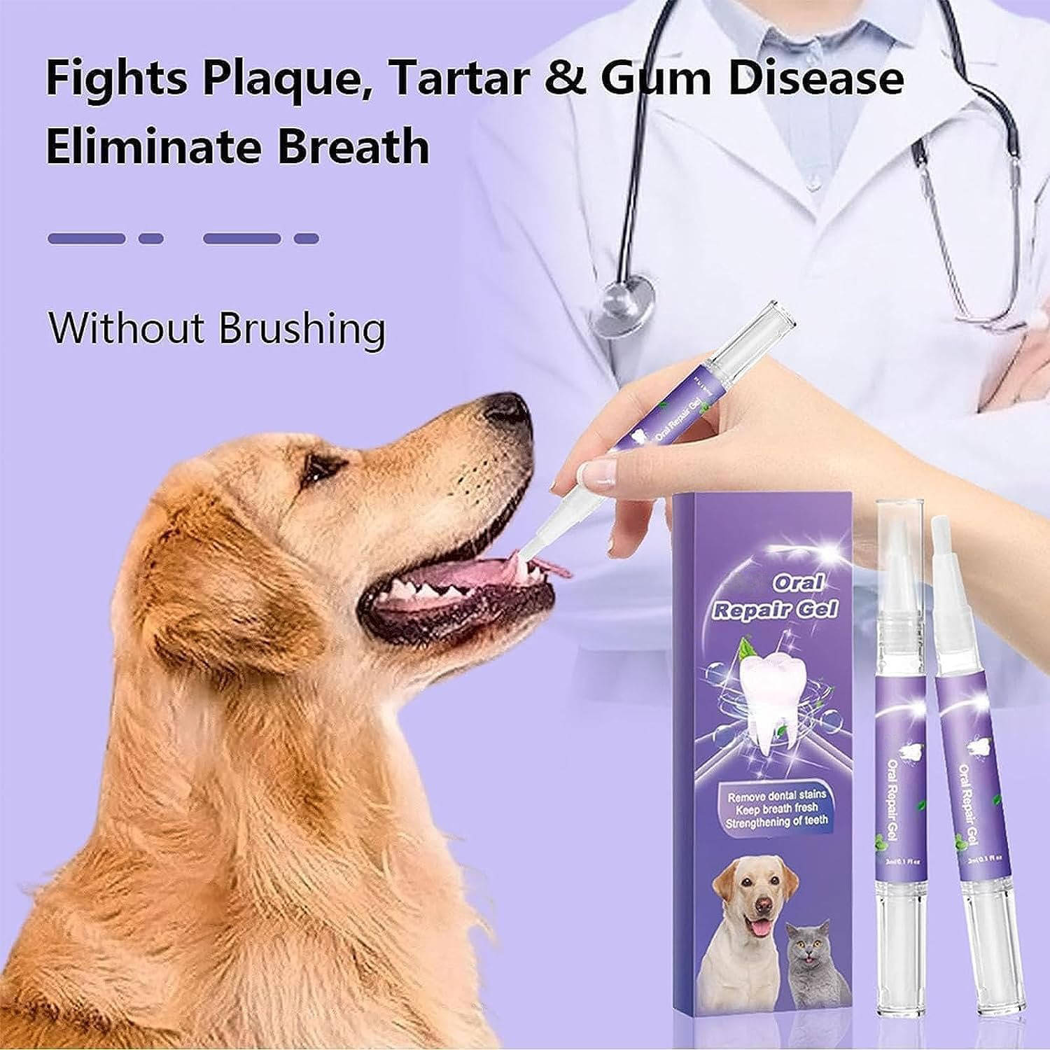 3-Pack Dog Oral Repair Gel