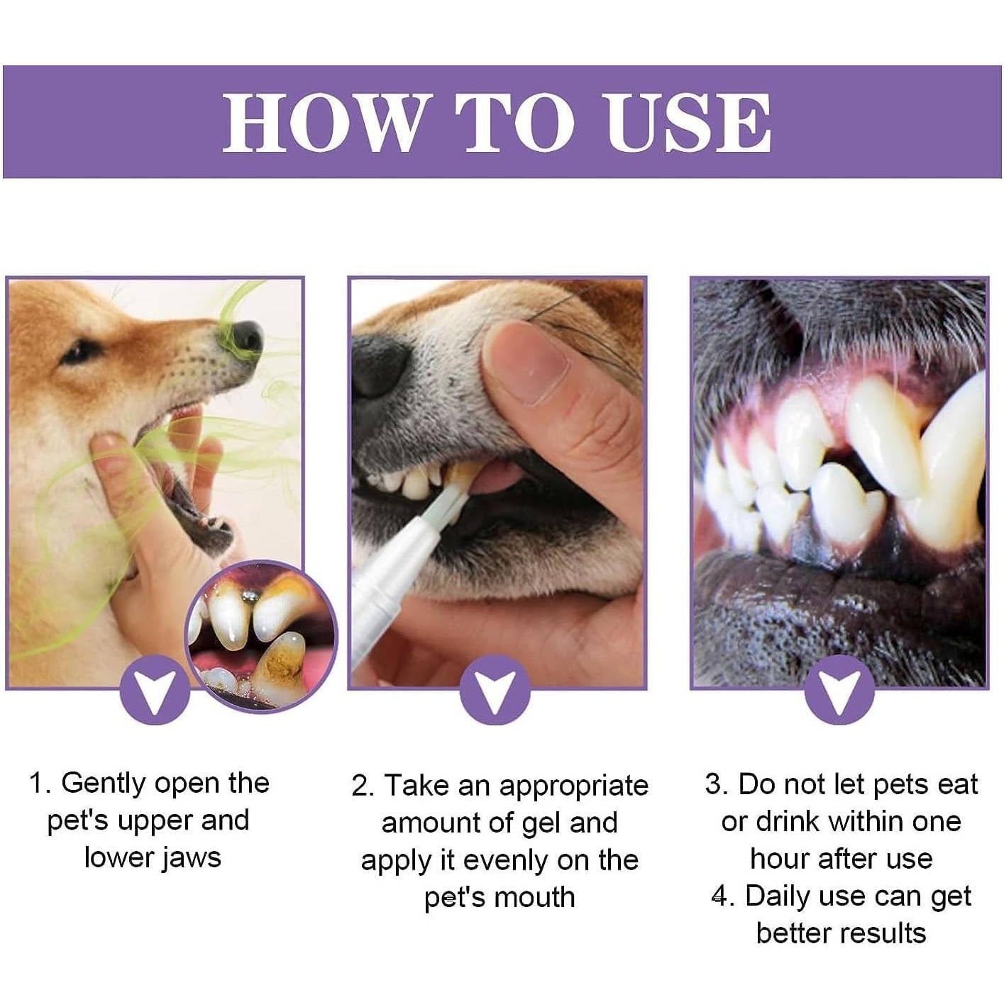 3-Pack Dog Oral Repair Gel