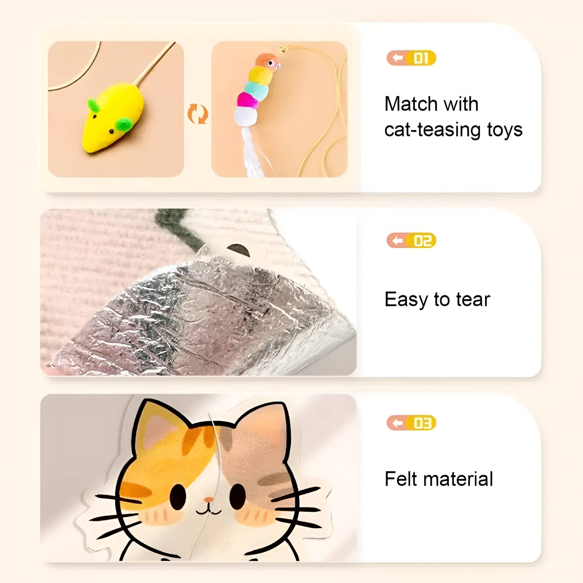 Self-Adhesive Wall Mounted Cat Scratching Post