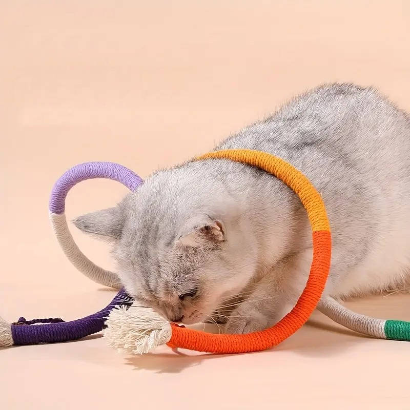 Cotton Rope Cat Chew Toys with Silvervine Balls