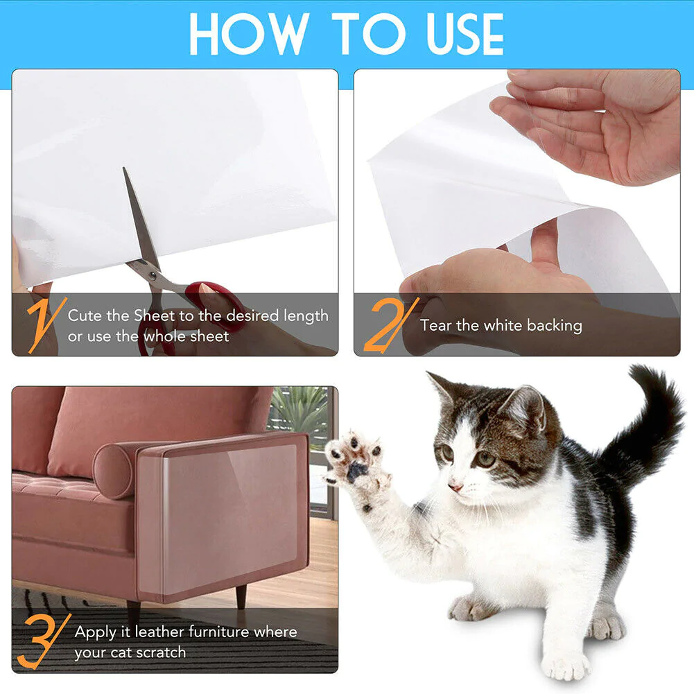 8-Piece Anti-Scratch Furniture Protector Pads for Cats