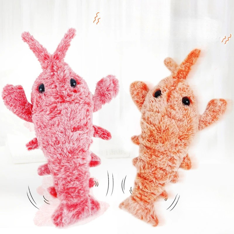 Electric Jumping Shrimp Pet Toy - USB Rechargeable Interactive Toy