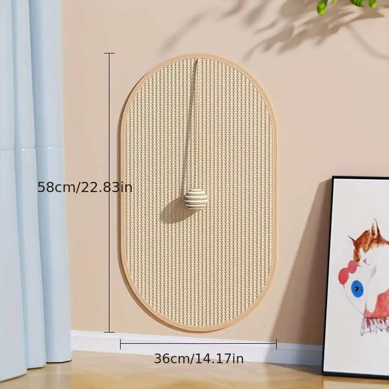 Sisal 3-in-1 Wall Mounted Cat Scratch Pad