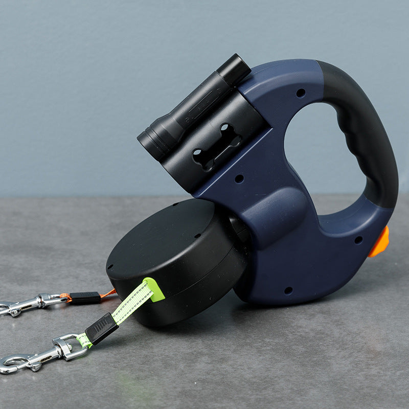 Anti-Tangle Double Dog Leash With Swivel Joint