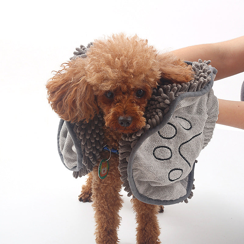 Quick-Dry Microfiber Dog Towel Wrap with Hand Pockets