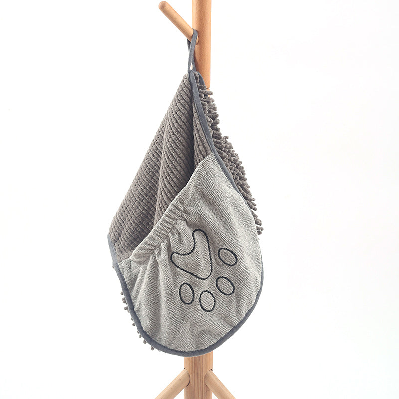 Quick-Dry Microfiber Dog Towel Wrap with Hand Pockets